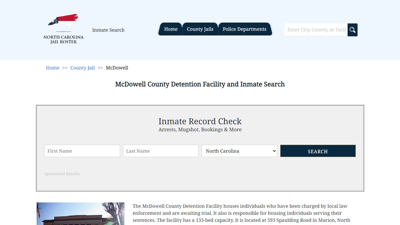 McDowell County Detention Facility and Inmate Search